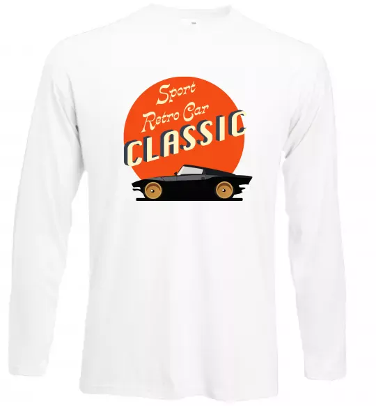 Лонгслив Retro Car CLASSIC Белый фото