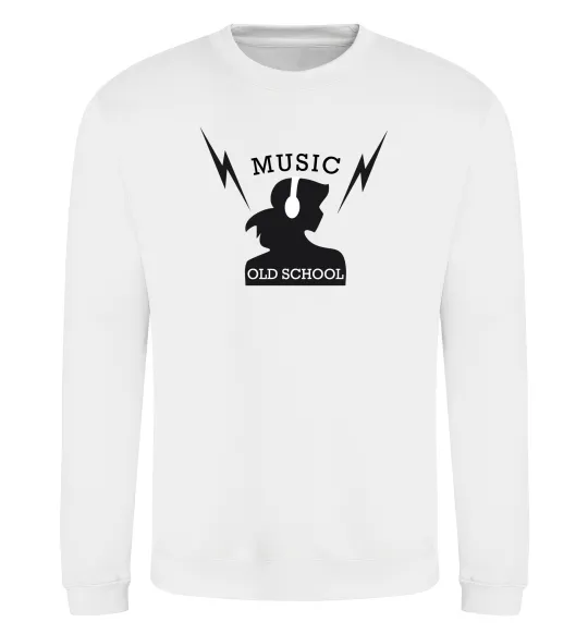 Свитшот Music Old School Белый фото