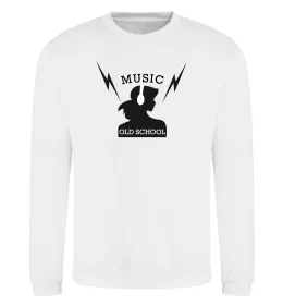 Свитшот Music Old School Белый фото