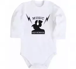 Детский боди Music smile Белый фото