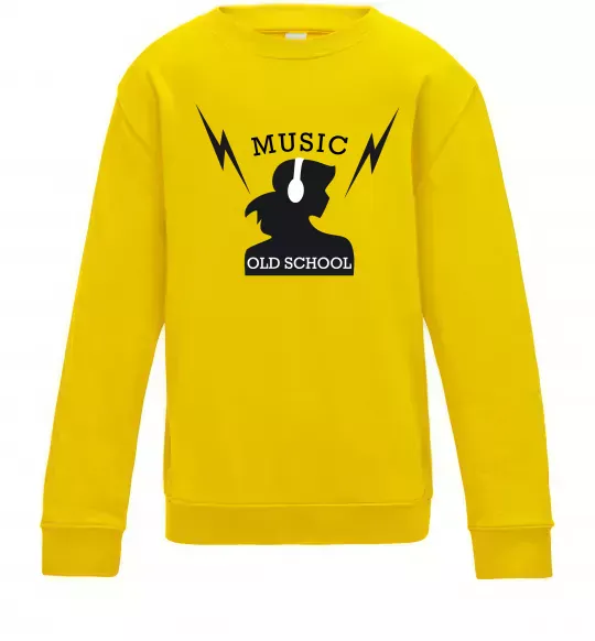Детский Свитшот Music Old School Солнечно желтый фото