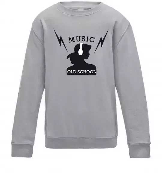 Детский Свитшот Music Old School Серый меланж фото