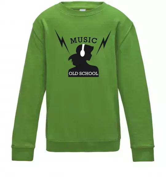 Детский Свитшот Music Old School Лаймовый фото