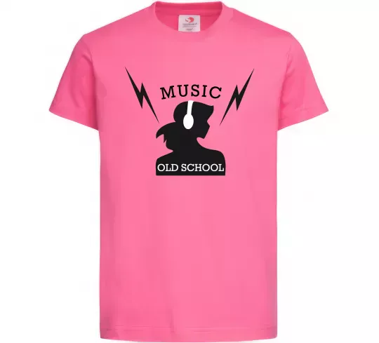 Детская футболка Music Old School Ярко-розовый фото