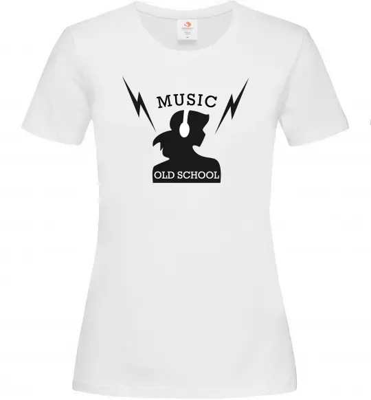 Жіноча футболка Music Old School Білий фото