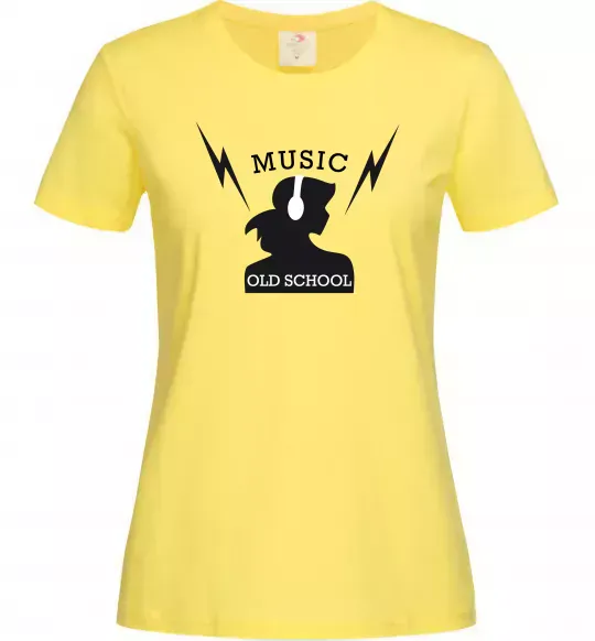 Жіноча футболка Music Old School Лимонний фото