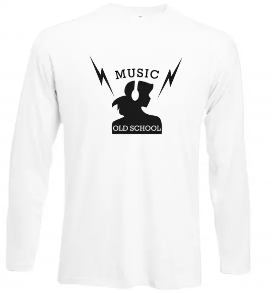 Лонгслив Music Old School Белый фото
