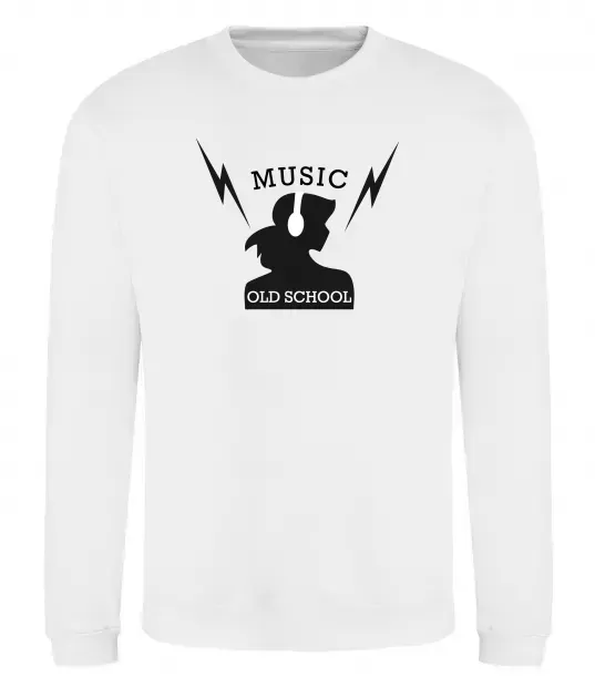 Свитшот Music Old School Белый фото