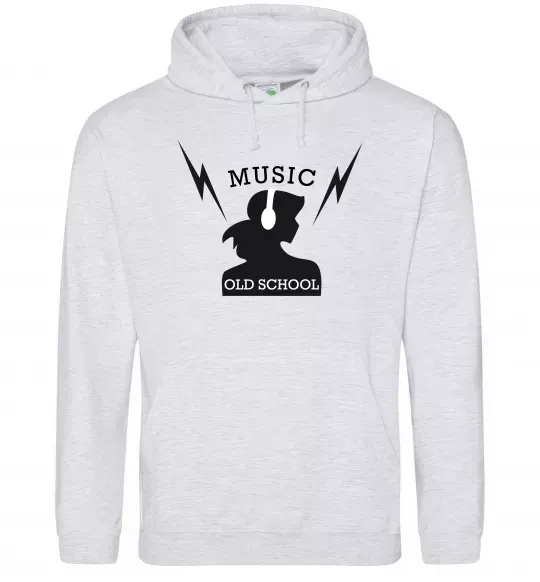 Жіноча толстовка (худі) Music Old School Сірий меланж фото