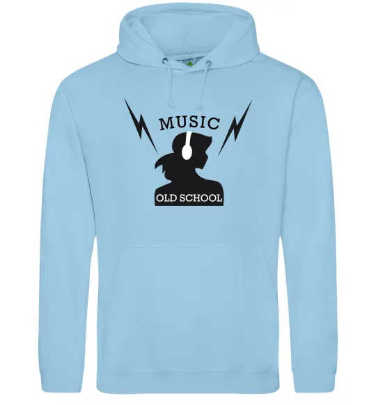 Жіноча толстовка (худі) Music Old School Блакитний фото