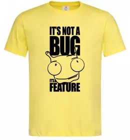 Чоловіча футболка It's not a bug it's a feature,М Лимонний фото