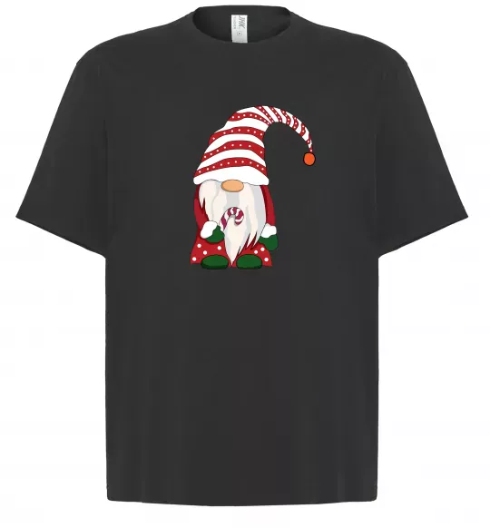 Футболка Оверсайз Гном(family look) для нього Черный фото