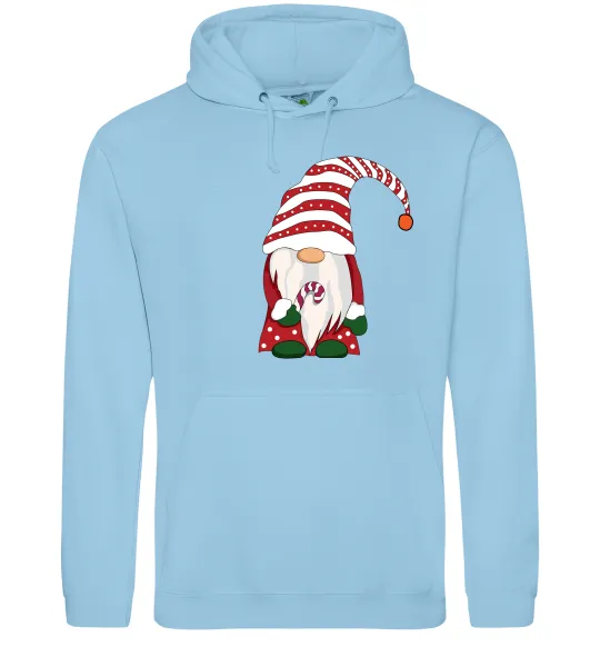 Чоловіча толстовка (худі) Гном(family look) для нього Блакитний фото