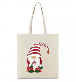 Еко-сумка Гном(family look) для нього Бежевий фото