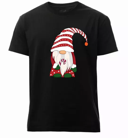 Чоловіча преміум футболка Гном(family look) для нього Чорний фото