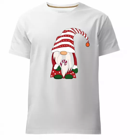 Чоловіча преміум футболка Гном(family look) для нього Білий фото