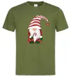 Чоловіча футболка Гном(family look) для нього Оливковий фото
