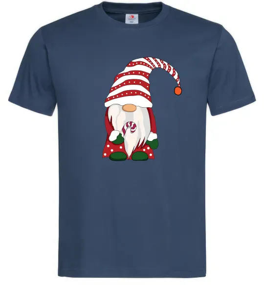 Чоловіча футболка Гном(family look) для нього Темно-синій фото