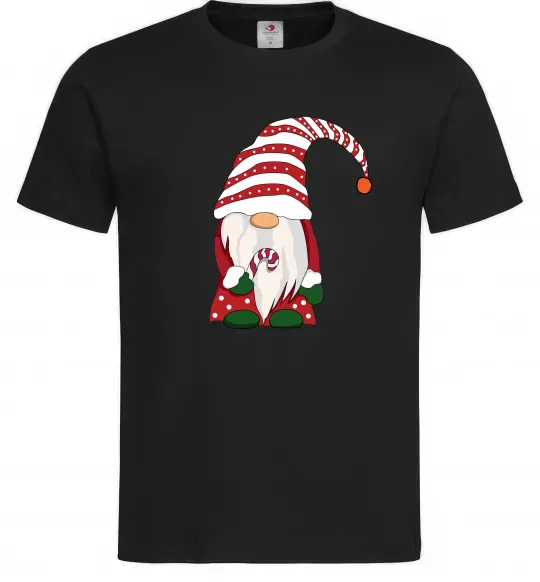 Чоловіча футболка Гном(family look) для нього Чорний фото