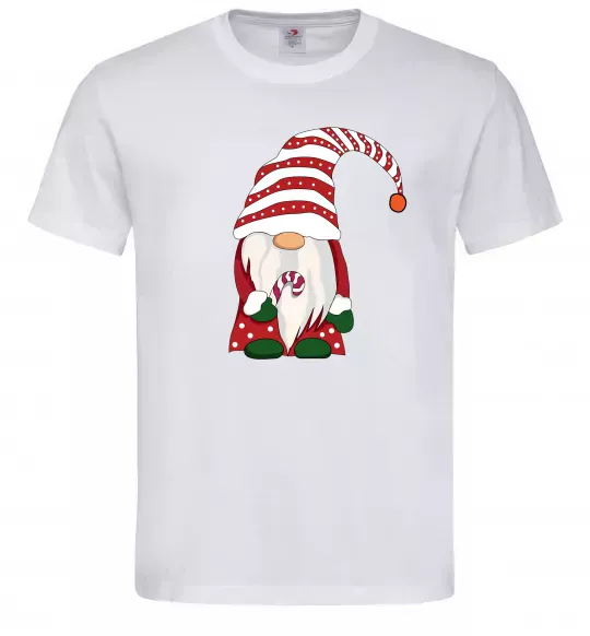 Чоловіча футболка Гном(family look) для нього Білий фото