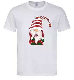 Мужская футболка Гном(family look) для нього Белый фото