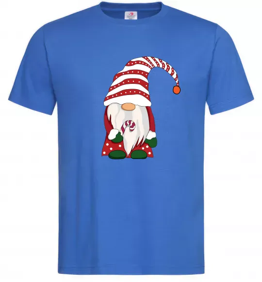 Чоловіча футболка Гном(family look) для нього Яскраво-синій фото