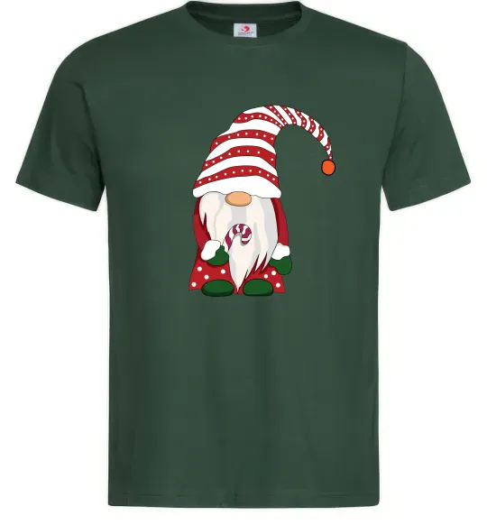 Чоловіча футболка Гном(family look) для нього Темно-зелений фото