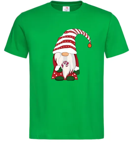 Чоловіча футболка Гном(family look) для нього Зелений фото