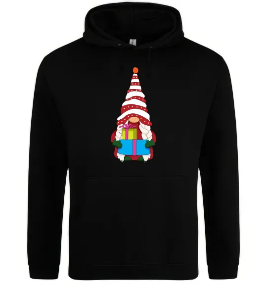 Жіноча толстовка (худі) Гном(family look) для неї Чорний фото