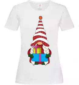 Женская футболка Гном(family look) для неї Белый фото