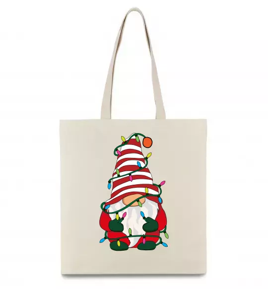 Эко-сумка Гном(family look) для дитини Бежевый фото