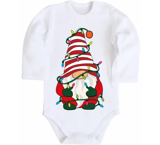 Детский боди Гном(family look) для дитини Белый фото