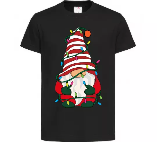 Детская футболка Гном(family look) для дитини Черный фото