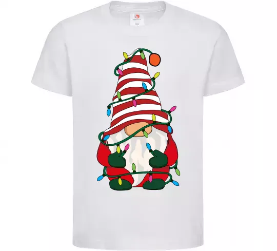 Детская футболка Гном(family look) для дитини Белый фото