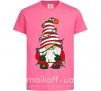 Детская футболка Гном(family look) для дитини Ярко-розовый фото