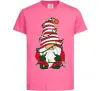 Детская футболка Гном(family look) для дитини Ярко-розовый фото