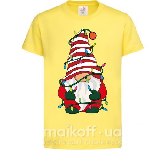 Детская футболка Гном(family look) для дитини Лимонный фото