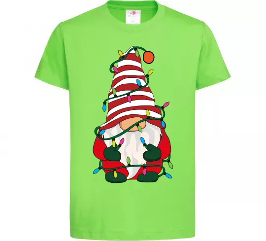 Детская футболка Гном(family look) для дитини Лаймовый фото