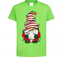 Детская футболка Гном(family look) для дитини Лаймовый фото