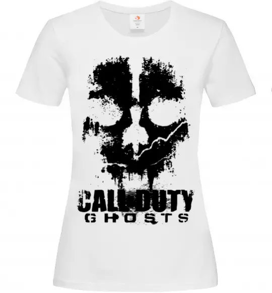 Жіноча футболка Call of Duty ghosts with skull, M Білий фото