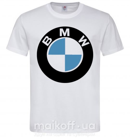 Мужская футболка Logo BMW, S Белый фото