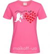 Жіноча футболка Тисяча й одне серце тобі Яскраво-рожевий фото