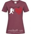 Жіноча футболка Тисяча й одне серце тобі Бордовий фото