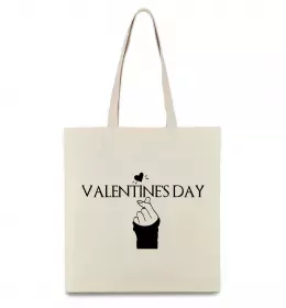Еко-сумка VALENTINE'S DAY Бежевий фото
