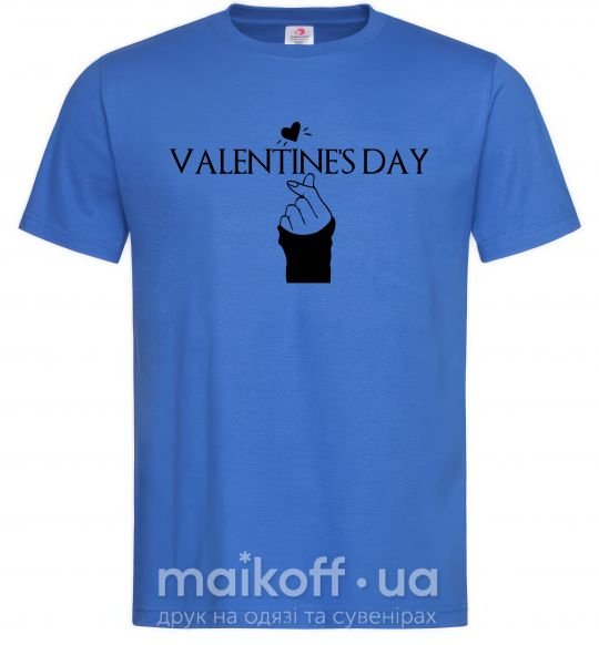 Чоловіча футболка VALENTINE'S DAY Яскраво-синій фото
