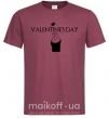 Мужская футболка VALENTINE'S DAY Бордовый фото