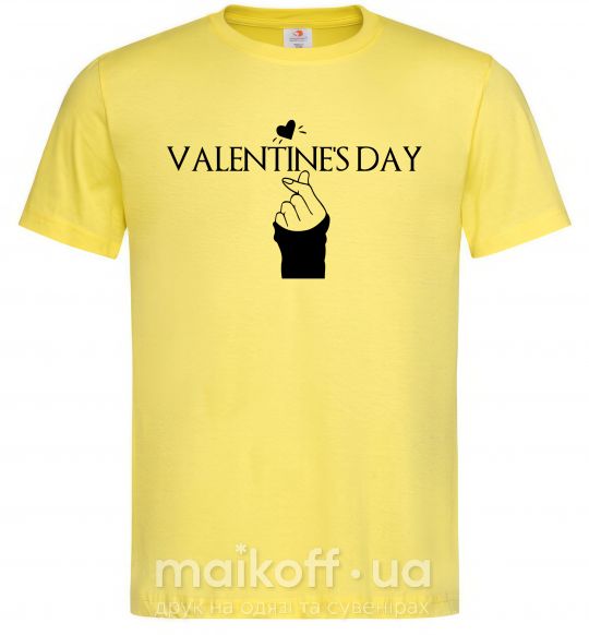 Мужская футболка VALENTINE'S DAY Лимонный фото