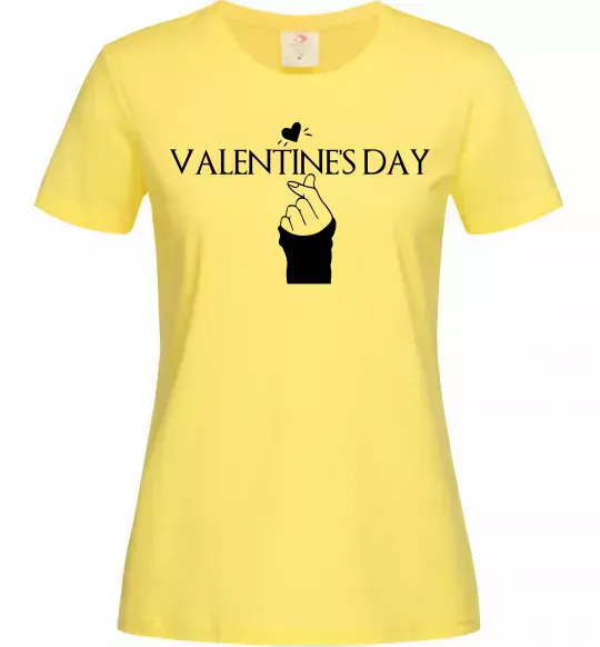 Женская футболка VALENTINE'S DAY Лимонный фото