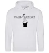 Мужская толстовка (худи) VALENTINE'S DAY Серый меланж фото
