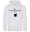 Женская толстовка (худи) VALENTINE'S DAY Серый меланж фото